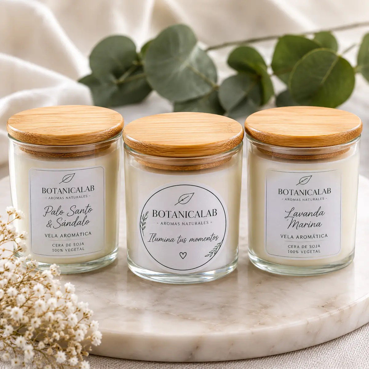 Velas aromáticas Botanicalab de 150 gramos