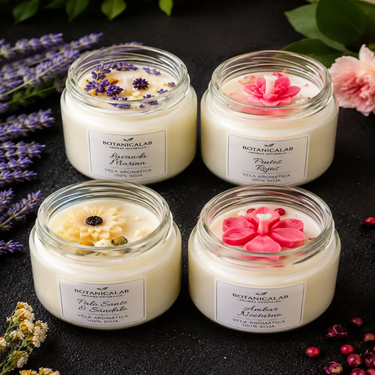 Velas decorativas aromáticas de Botanicalab